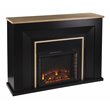 SEI Furniture Cardington Industrial Electric Fireplace in Black/Natural