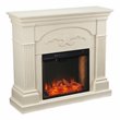 SEI Furniture Sicilian Smart Engineered Wood Electric Fireplace in Ivory