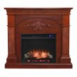 SEI Furniture Sicilian Touch Screen Electric Fireplace in Mahogany