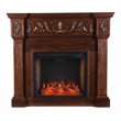 SEI Furniture Calvert Smart Electric Fireplace in Rich Espresso