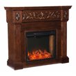 SEI Furniture Calvert Smart Electric Fireplace in Rich Espresso
