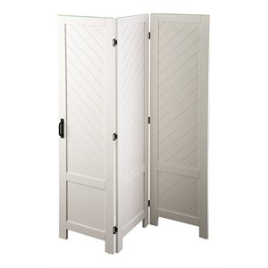 sei furniture tottleigh engineered wood 3-panel room divider in white