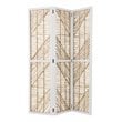 SEI Furniture Quilino Woven Room Divider Screen in White/Natural