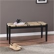 SEI Furniture Gallocano Ash Wood and Seagrass Bench in Black/Natural