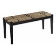 SEI Furniture Gallocano Ash Wood and Seagrass Bench in Black/Natural