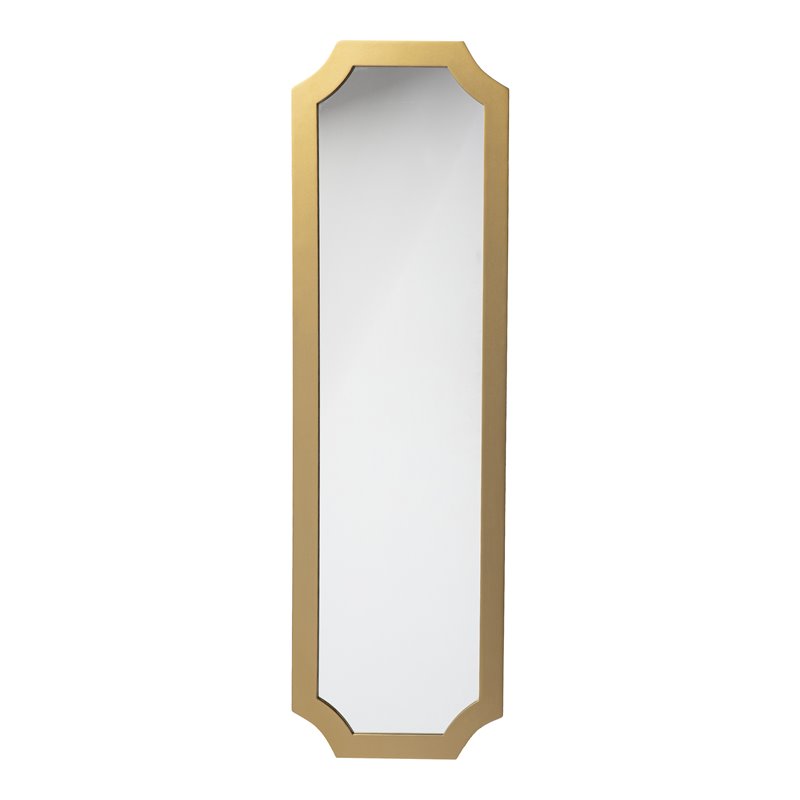 SEI Furniture Wavendon Wall Mount Jewelry Armoire in Gold/Ivory