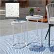 SEI Furniture Vicanno Terrazzo Outdoor Nesting Tables in White