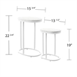 SEI Furniture Vicanno Terrazzo Outdoor Nesting Tables in White