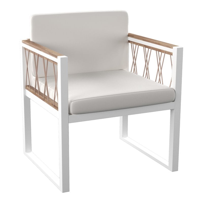 SEI Furniture Wallmond 2-PC Cushioned Outdoor Chair Set in Natural/White