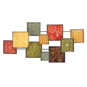 SEI Furniture Brussel Hand Painted and Glazed Wall Sculpture