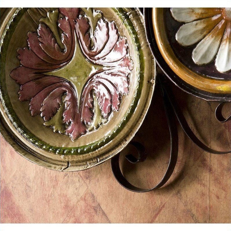 SEI Furniture Zamora Hand Painted and Glazed Wall Art-Scattered
