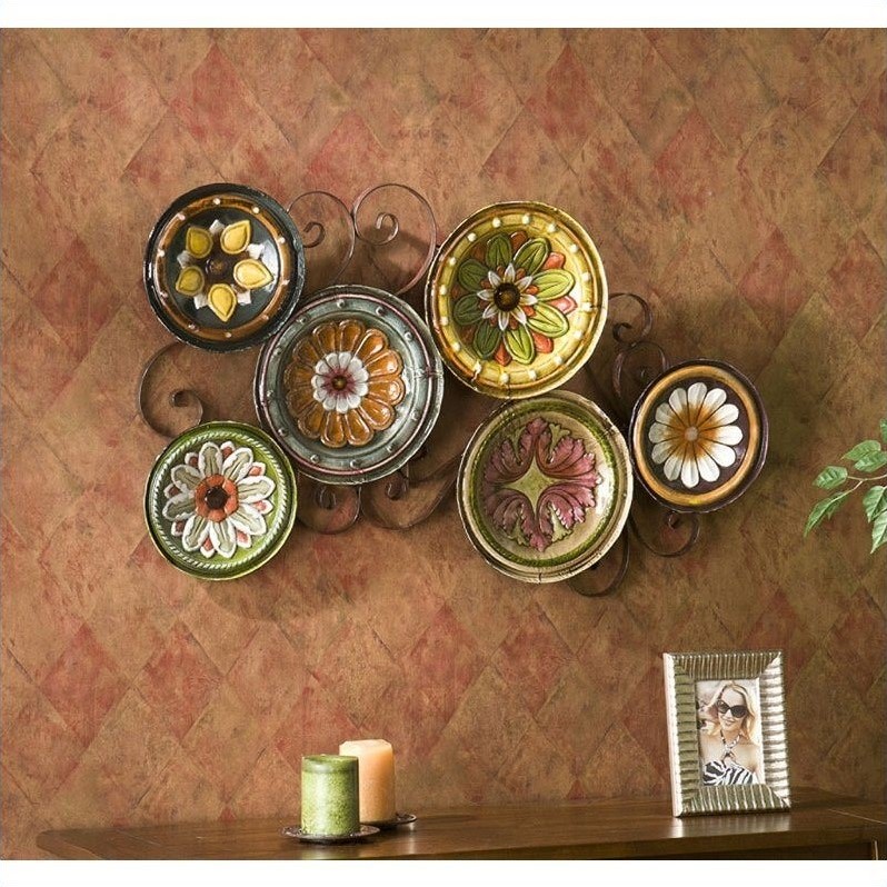 SEI Furniture Zamora Hand Painted and Glazed Wall Art-Scattered