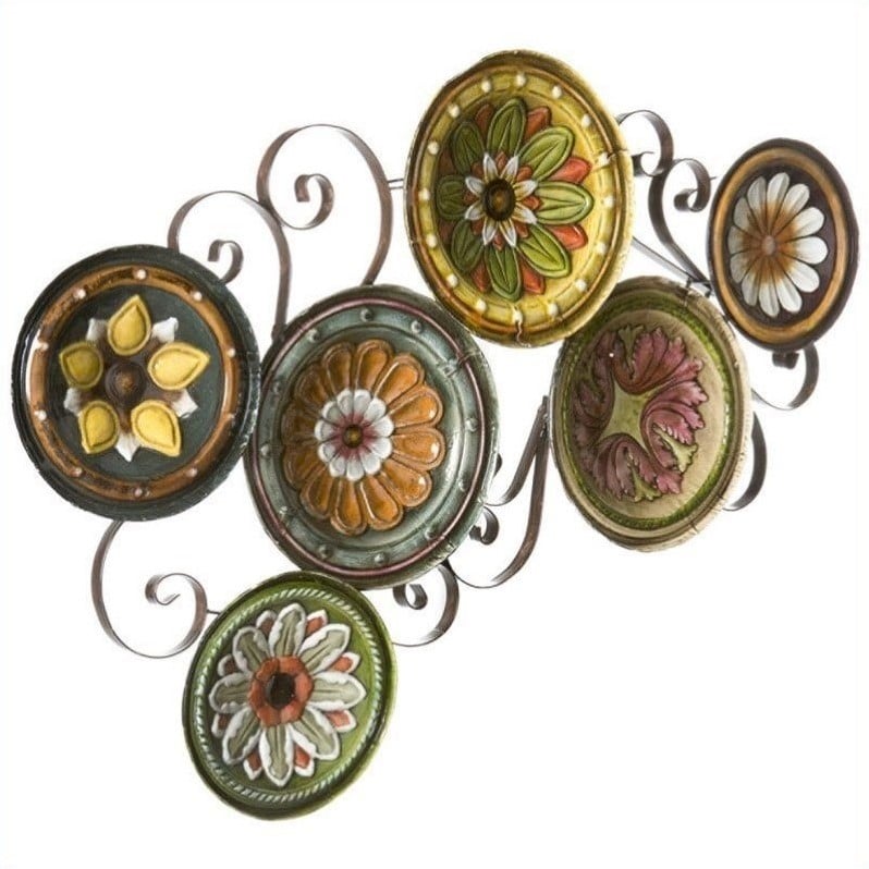 SEI Furniture Zamora Hand Painted and Glazed Wall Art-Scattered