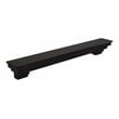 SEI Furniture Alconbury Engineered Wood Fireplace Mantel Shelf in Smoke Ash