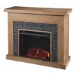 SEI Furniture Standlon Faux Stone/Engineered Wood Electric Fireplace in Natural