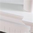 SEI Furniture Henstinger Touch Screen Wood Bookcase Electric Fireplace in White