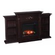 SEI Furniture Tennyson Touch Screen Wood Electric Fireplace in Classic Espresso