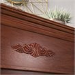 SEI Furniture Tennyson Touch Screen Wood Electric Fireplace in Mahogany