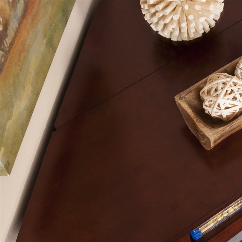 SEI Furniture Claremont Touch Screen Wood Electric Corner Fireplace in Cherry