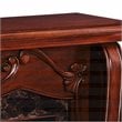 SEI Furniture Cardona Touch Screen Engineered Wood Electric Fireplace in Walnut