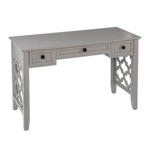SEI Furniture Endorville Engineered Wood Writing Desk with Storage in Gray