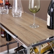 Southern Enterprises Northdon Wood and Iron Serving Table in Natural