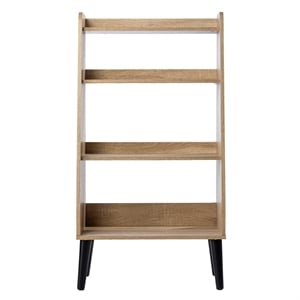 Southern Enterprises Berritza Wood Midcentury Modern Bookshelf in Natural