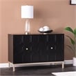 SEI Furniture 2-Door Engineered Wood Accent Cabinet in Black