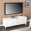 SEI Furniture Crayneland Engineered Wood Storage Media Cabinet in White