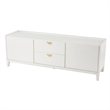 SEI Furniture Crayneland Engineered Wood Storage Media Cabinet in White