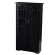 SEI Furniture Window Pane Media Cabinet in Black