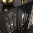 SEI Furniture Window Pane Media Cabinet in Black