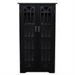 SEI Furniture Window Pane Media Cabinet in Black