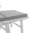 SEI Furniture Dolavon Outdoor Convertible Lounge Chair in White