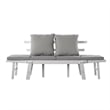 SEI Furniture Dolavon Outdoor Convertible Lounge Chair in White