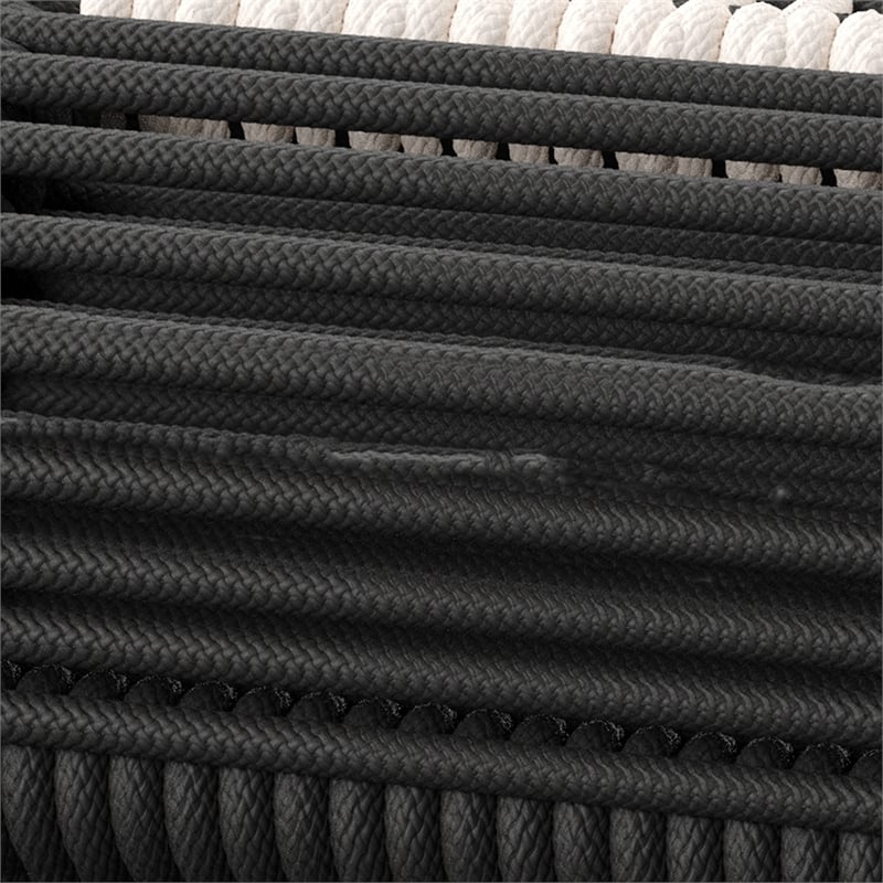 SEI Furniture Watkindale Stainless Steel Woven Outdoor Chairs in Black
