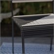 SEI Furniture Watkindale Stainless Steel Woven Outdoor Chairs in Black