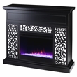 SEI Furniture Engineered Wood Color Changing Fireplace in Black