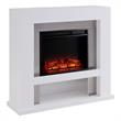 SEI Furniture Lirrington Engineered Wood Electric Fireplace in White