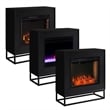 Southern Enterprises SEI Furniture Engineered Wood Electric Fireplace in Black