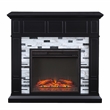 Southern Enterprises SEI Furniture Engineered Wood Electric Fireplace in Black