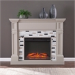 Southern Enterprises SEI Furniture Engineered Wood Electric Fireplace in Gray