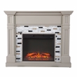 Southern Enterprises SEI Furniture Engineered Wood Electric Fireplace in Gray