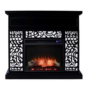 SEI Furniture SEI Furniture Engineered Wood Electric Fireplace in Black