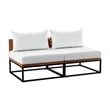SEI Furniture Taradale Modular Outdoor Loveseat with Cushions in White