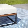 SEI Furniture Taradale Modular Outdoor Loveseat with Cushions in White