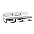 SEI Furniture Taradale Modular Outdoor Sofa with Cushions in White