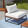 SEI Furniture Taradale Modular Outdoor Sofa with Cushions in White