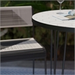 SEI Furniture Watkindale Stainless Steel Outdoor Dining in White/Black Set of 3