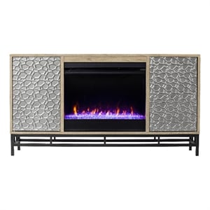 SEI Furniture Hollesborne Color Changing Fireplace with  Media Storage